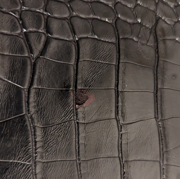 🐊Cute, Black Alligator Skin-Look Crossbody Bag w/ Matching Coin PurseUnbranded - Picture 10 of 10